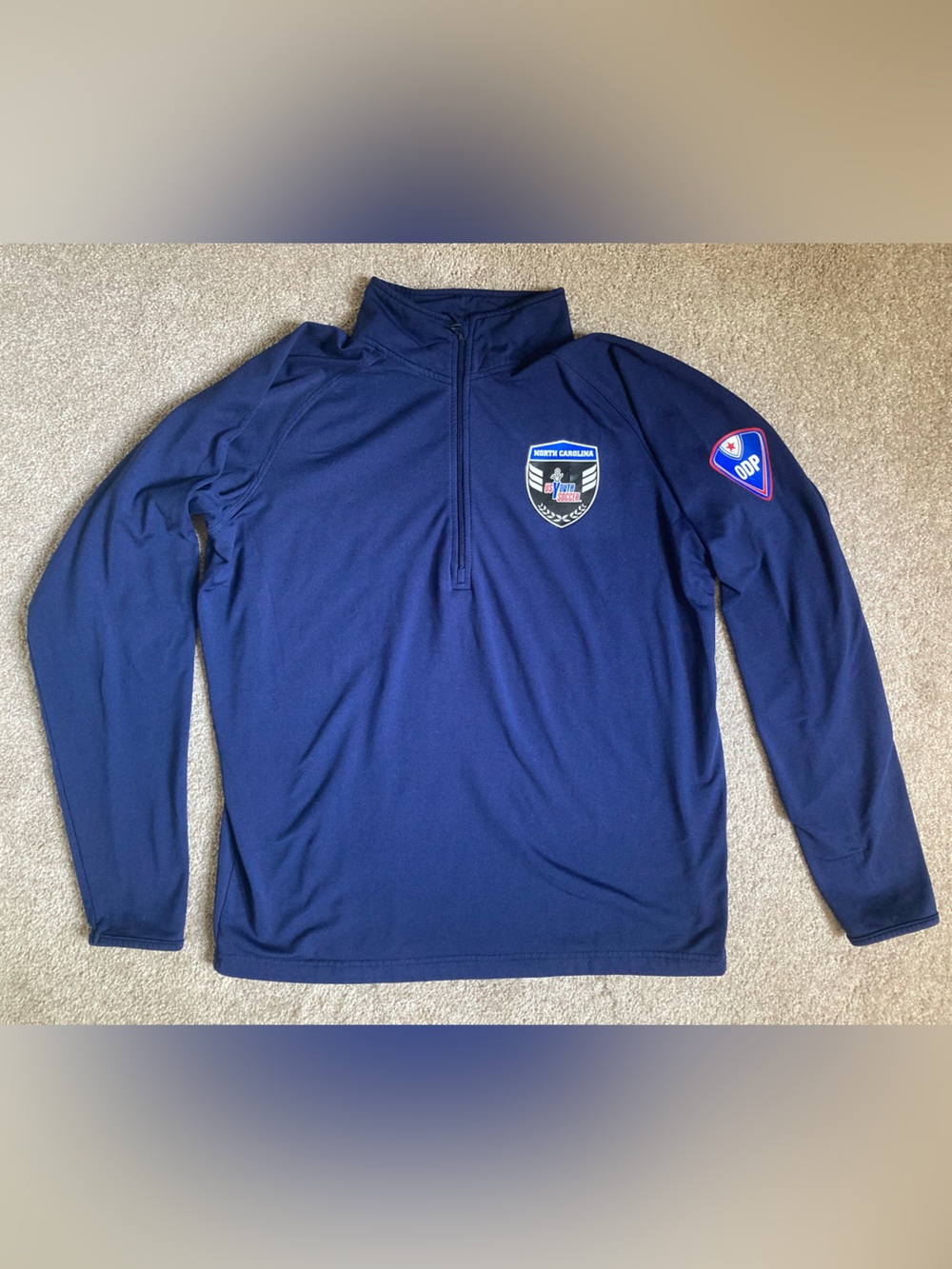 Vintage youth soccer navy quarter-zip